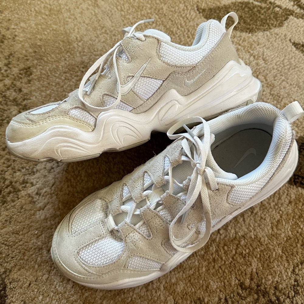 Nike White Chunky Sneakers Retro-Inspired Design